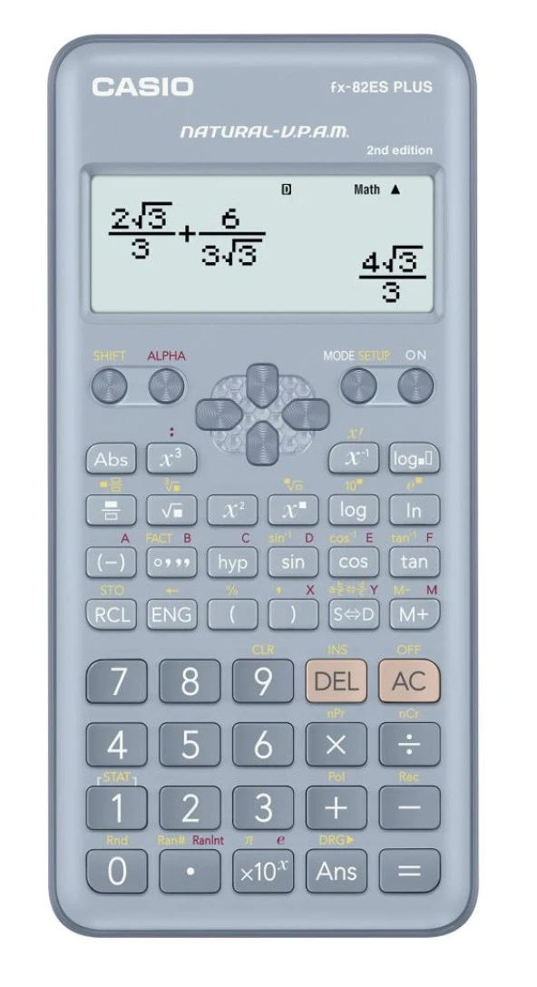 Casio FX-82ES Plus Mavi Bilimsel Fonksiyonlu Hesap Makinesi 2.Versiyon - 2