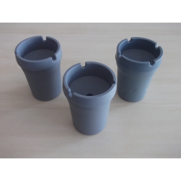 KOKUSUZ KÜLLÜK GRİ 7,5cm (ARAÇ EV OFİS) PRATİK KÜLLÜK, KÜL TABLASI - Resim 6