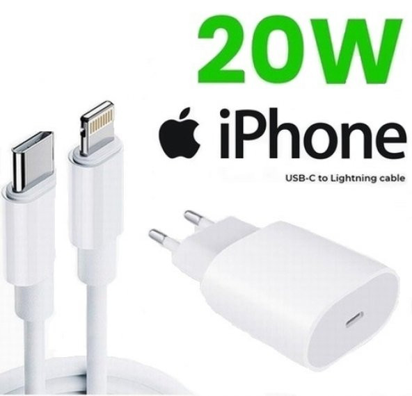 Orjinal Apple iPhone 6 PLUS 20W Hızlı Şarj Aleti Seti USB-C - 2