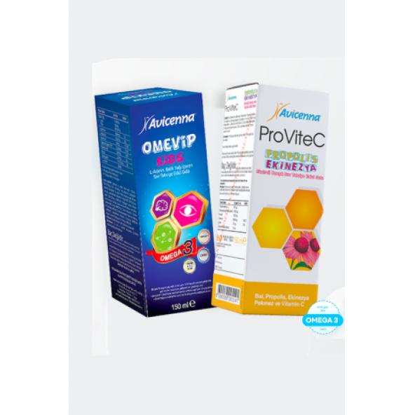 Avicenna - Omevip Kids ve ProViteC - Çocuklar için Omega 3 / C Vitamini Seti