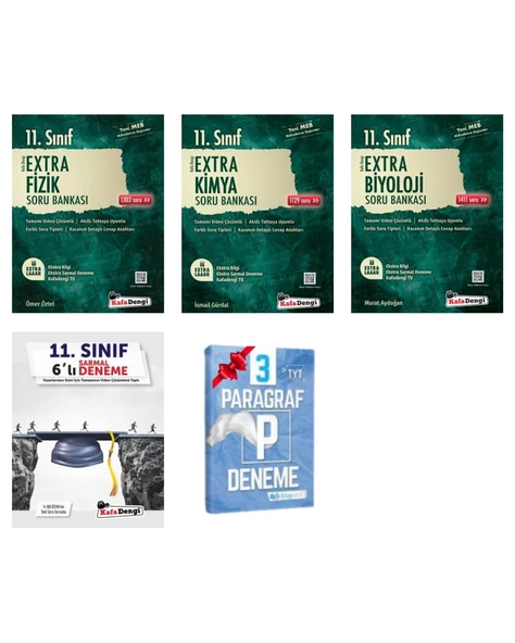11.Sınıf Extra Fizik Kimya ve Biyoloji Soru Bankası+Sarmal Deneme