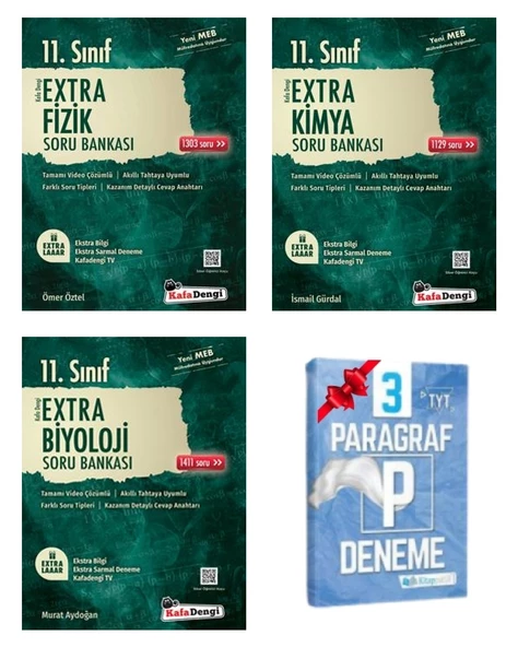 11.Sınıf Extra Fizik Kimya ve Biyoloji Soru Bankası