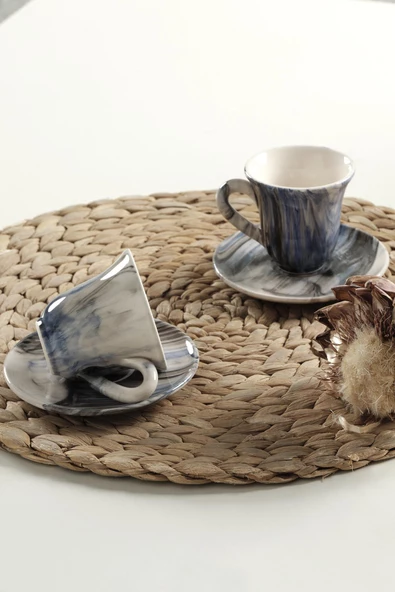 Gift Kahve Fincan Takımı 2 Kişilik El Yapımı Türk Kahvesi Expresso Fincanı Seti - 4