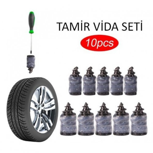 Lastik Tamir Kiti 10 Adet Kauçuk Çivi Parçaları Oto Kamyon Otobüsleri Motosiklet Tamir Seti Dublex - 3