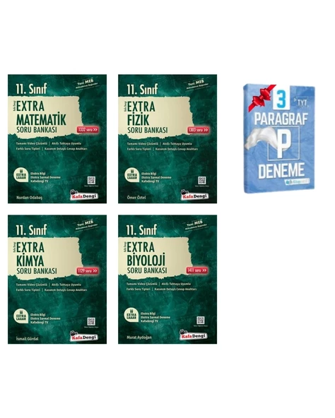 11.Sınıf Extra Matematik Fizik Kimya ve Biyoloji Soru Bankası