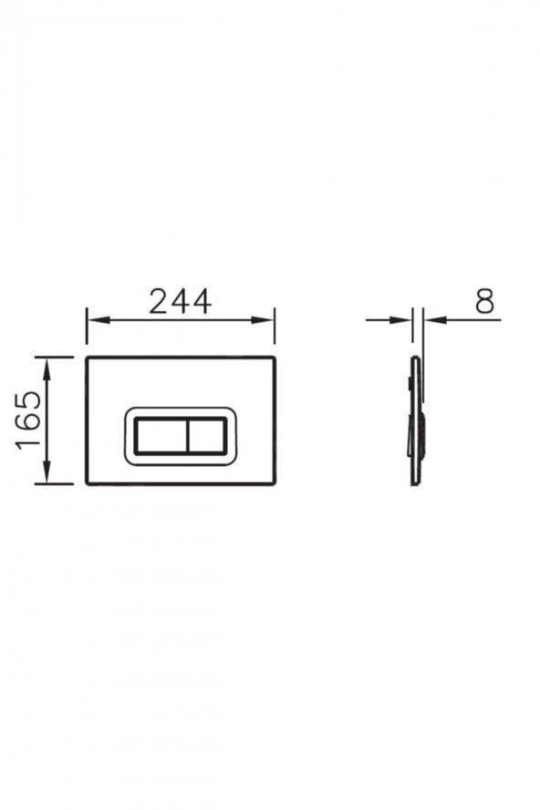 VitrA Loop R 740-0680 Kumanda Paneli, Parlak Krom - 3