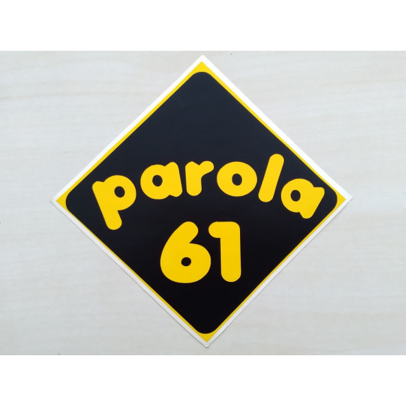 PLAKA 61 STİCKER SİYAH 11x11cm TRABZON PLAKA STİCKER, PAROLA 61 PLAKA ETİKETİ, 61 PLAKA ÇIKARTMASI