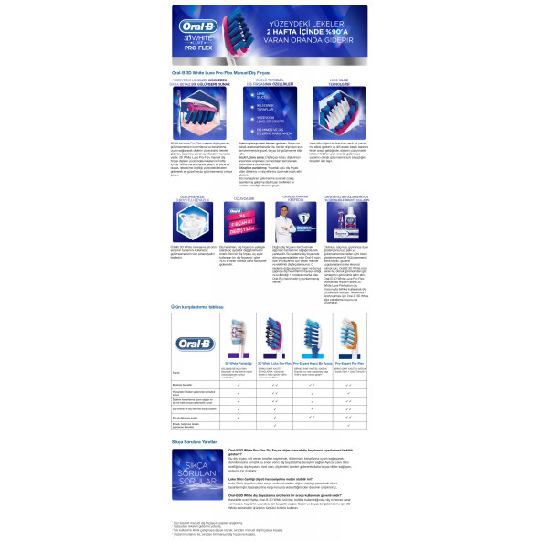 Oral-B Diş Fırçası Pro-Flex 3 Boyutlu Beyazlık Luxe 38 Orta - 5