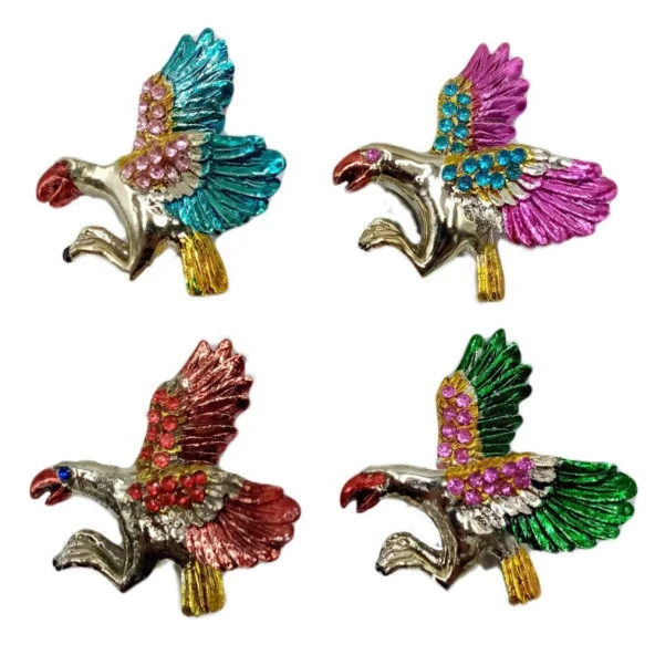 Amerikan Kartalı Magnet Dört Renk Kristal Taşlı Dörtlü Set ürün görseli