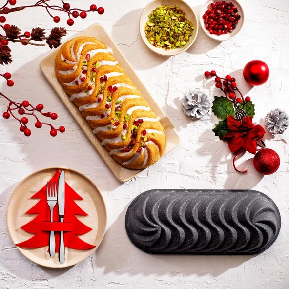 Schafer Cory Baton Döküm Kek Kalıbı 1 Parça-Gri - 4