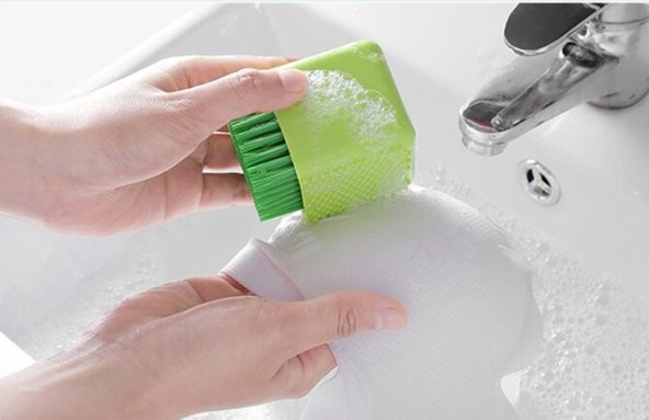 2 in 1 Silikonlu Ovma Fırçası - Ayakkabı Gömlek İç Çamaşırı Fırçası - 4