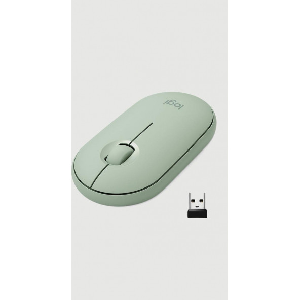 LOGITECH M350 Pebble Kablosuz Mouse Okaliptüs - 1