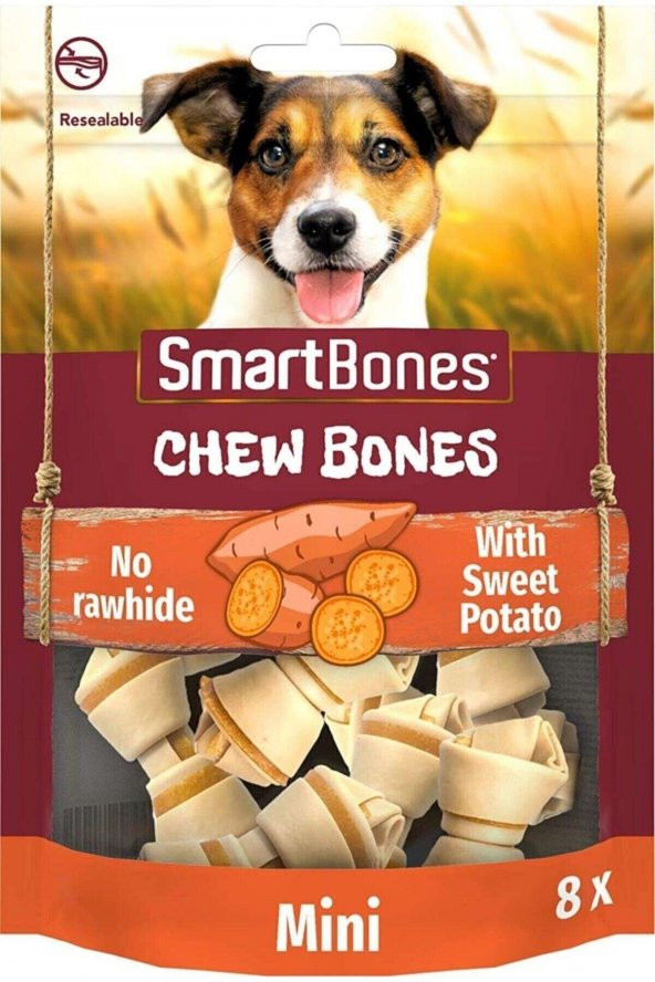 8in1 Delights Smart Bones Köpekler Için Tatlı Patates Mini 8 Minis.128gr