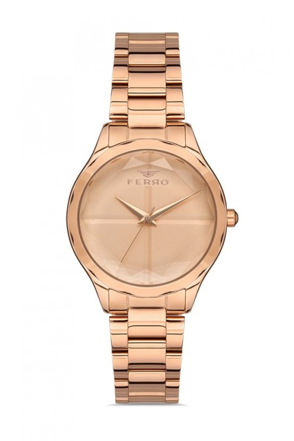 Ferro 34 mm Rose Çelik Kordon Kadın Kol Saati FL21250A-C4 FL21250A-C4