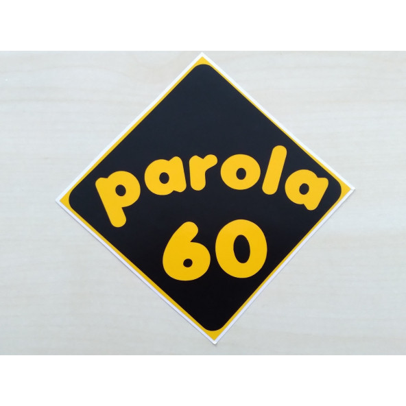 PLAKA 60 STİCKER SİYAH 11x11cm TOKAT PLAKA STİCKER, PAROLA 60 PLAKA ETİKETİ, 60 PLAKA ÇIKARTMASI ürün görseli