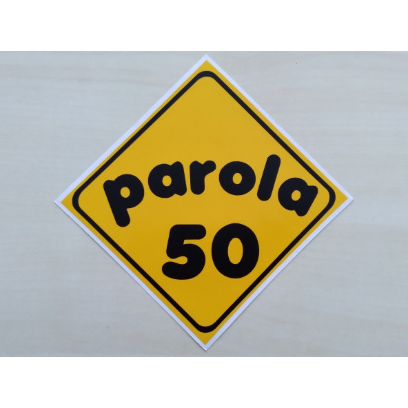 PLAKA 50 STİCKER SARI 11x11cm NEVŞEHİR PLAKA STİCKER, PAROLA 50 PLAKA ETİKETİ, 50 PLAKA ÇIKARTMASI