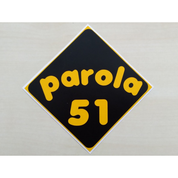 PLAKA 51 STİCKER SİYAH 11x11cm NİĞDE PLAKA STİCKER, PAROLA 51 PLAKA ETİKETİ, 51 PLAKA ÇIKARTMASI