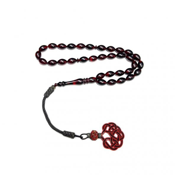 Beyzi Model Kazaz Püsküllü 7-11mm Ateş-Sıkma Kehribar Tesbih - Resim 2