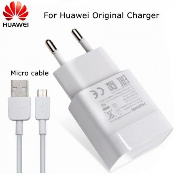 Day Orjinal Huawei Y6 Pro 2019 5V 2A 18W Hızlı Şarj Cihazı ve Micro USB Data Kablosu