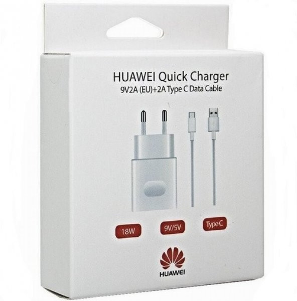 Day Huawei P20 Orijinal 18W 5V 2A Hızlı Şarj Aleti + Type-C Kablo İTHALATÇI GARANTİLİ - 1