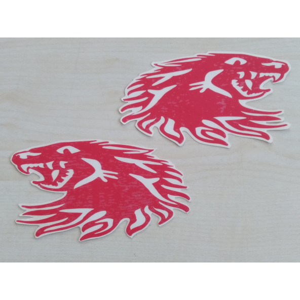 EJDERHA sticker (2Lİ TAKIM) KIRMIZI 11cmx6cm (DRAGON) EJDERHA ETİKETİ ÇIKARTMASI logosu arması ürün görseli