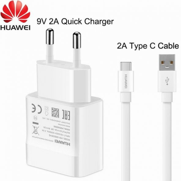 Day Huawei Nova 2S Orijinal 18W 5V 2A Hızlı Şarj Aleti + Type-C Kablo İTHALATÇI GARANTİLİ