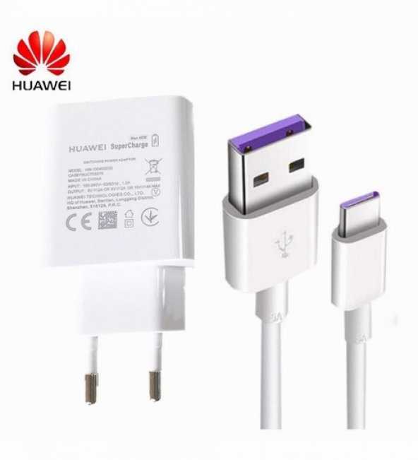 Day Huawei Mate 40 Lite Orijinal Super Charge 40W 4A Hızlı Şarj Aleti + Type-C Kablo İTH. GARANTİLİ - 1