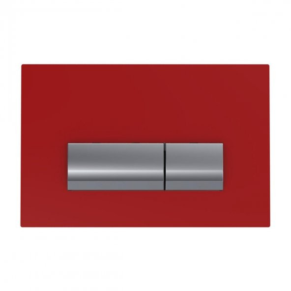 Bocchi Vivente Gömme Rezervuar Kumanda Paneli Metal Cam Kırmızı 8200-0152
