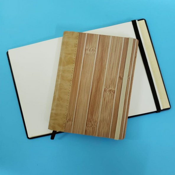 Ahşap çizgisiz Defter