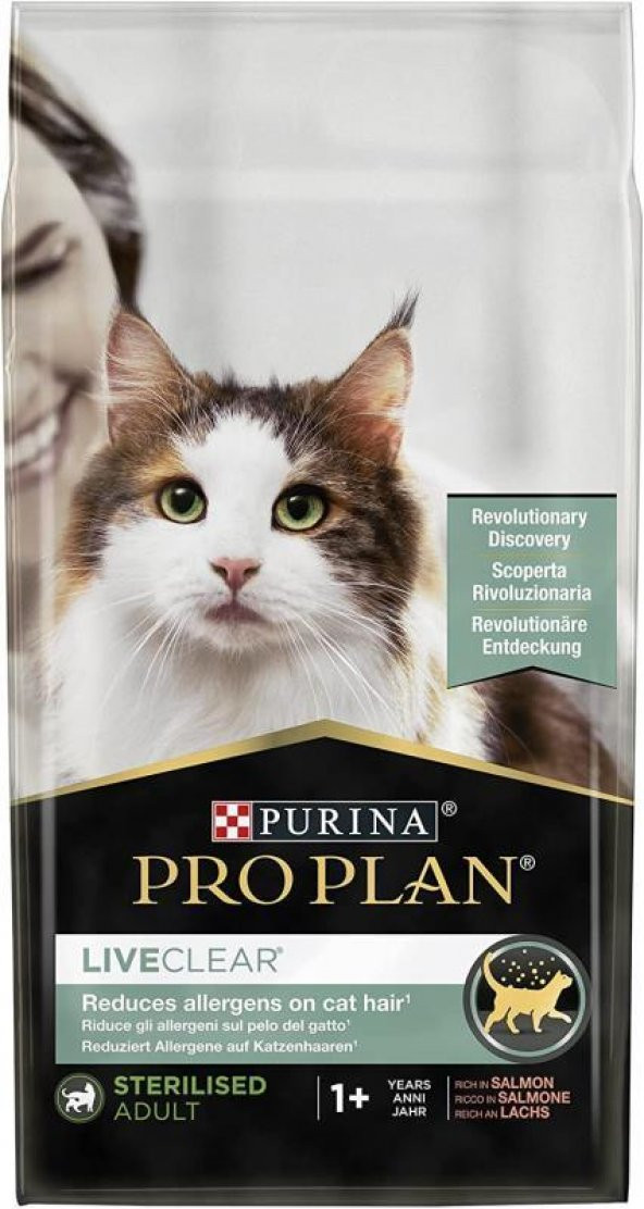 Pro Plan LiveClear Kısırlaştırılmış Hindili Yaşlı Kedi Maması 1.4 kg
