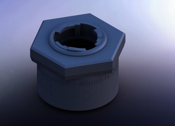 3M Bayonett İla 40Mm Nato Kuplör Plastik Aparat - 3