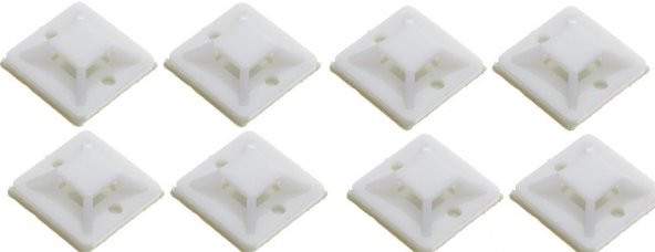 Yapışkanlı Kroşe Büyük Boy Beyaz + Kablo Bağı - 10 Adet ürün görseli