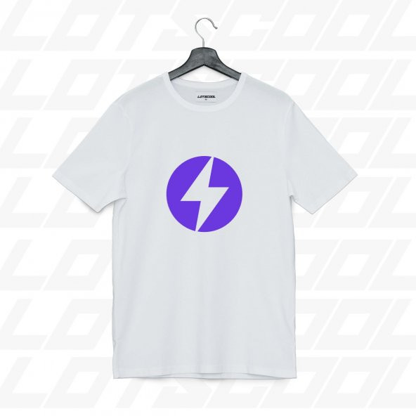 Storm Crypto Baskılı Beyaz T-Shirt - LOTSCOOL