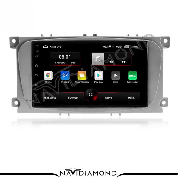 NAVİDİAMOND FORD MONDEO 7 INCH 1 GB RAM 16 GB HAFIZA ANDROİD 10.0 MULTIMEDİA NAVİGASYON TEYP - 4