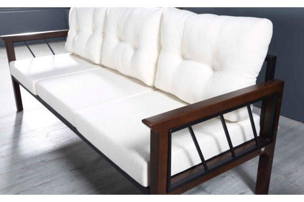 İpek Mobilya Mesa Bahçe , Balkon , Teras - 3 Kişilik Metal Kanepe - 2
