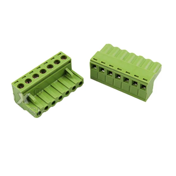 7 Pin 5.08mm Dişi Geçmeli Klemens  Yeşil ürün görseli