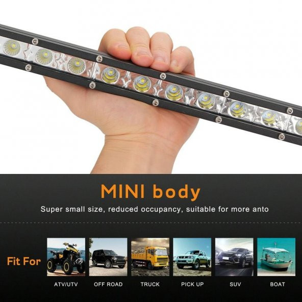 NKT GROUP Off Road Tek Sıra Led Bar Düz 33 Cm 36w 12 Ledli - 4