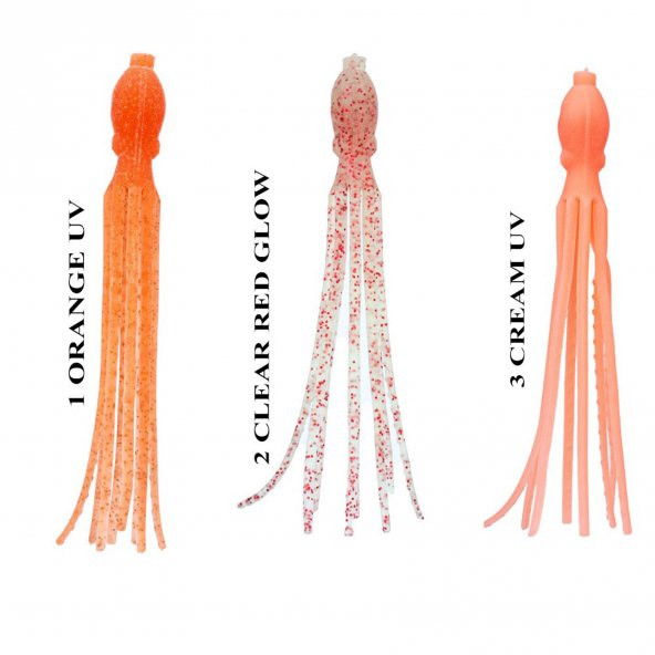 Ryuji Octopus 115 mm (4 Adet) Pink UV - 2