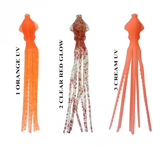 Ryuji Octopus 90 mm (5 Adet) Pink UV - 2