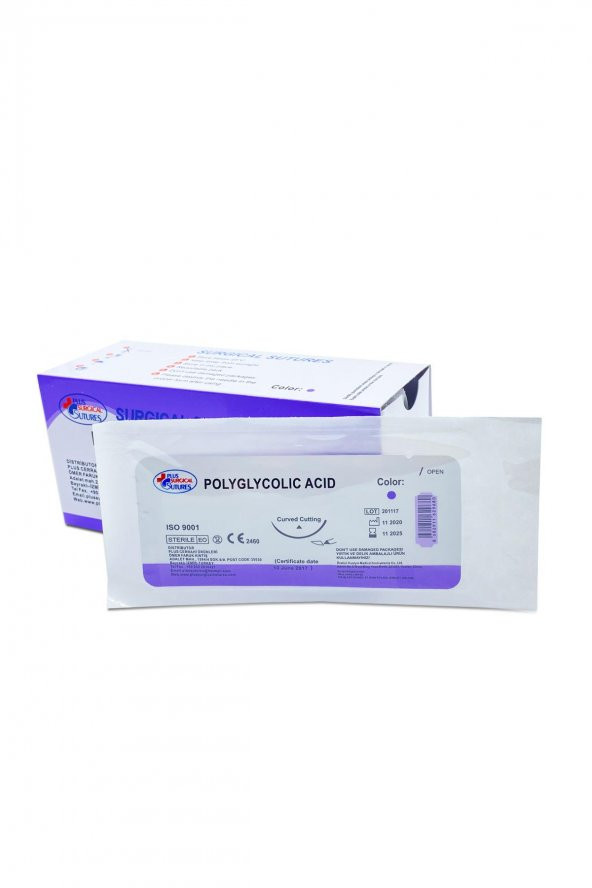 Emilebilir PGA İPLİK USP 5/0 16 MM KESKİN 3/8 75 CM 12li Paket - 4