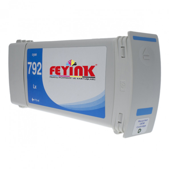 PlotterSarf Feyink HP Latex 792 (CN706A) Muadil Kartuş Cyan 775Ml Orjinal Mürekkep Dolumlu Latex 260 26500 - 1