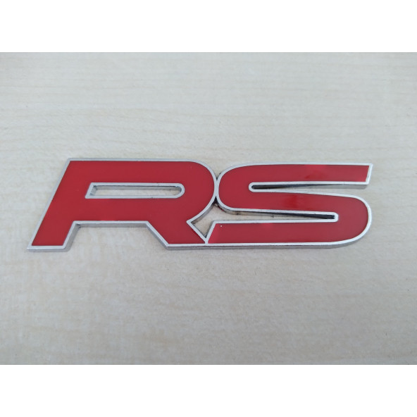 RS YAZISI METAL KIRMIZI - RS LOGOSU (RS ARMASI)