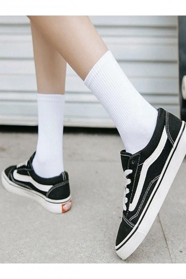 Black Arden Socks Unisex 6lı Düz Tennis Çorap Bt_0619