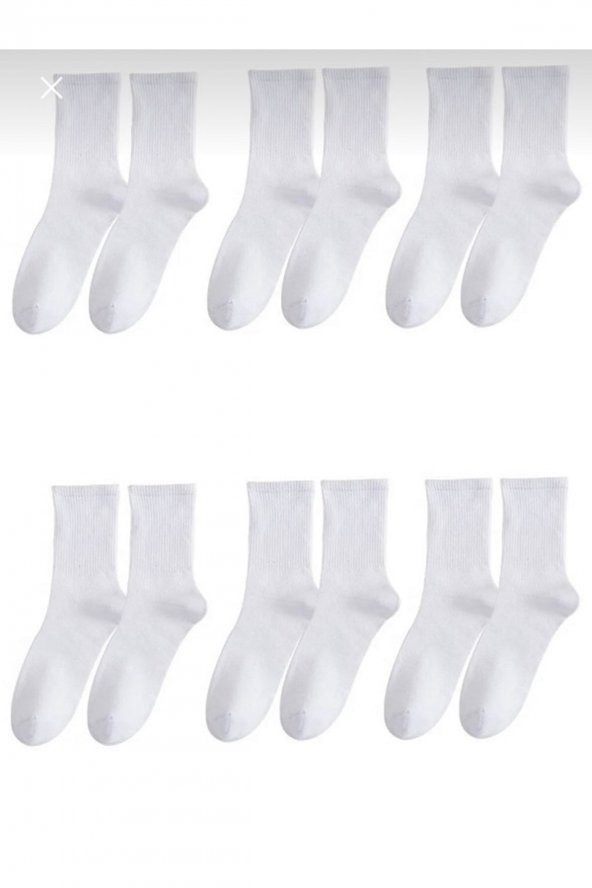 Black Arden Socks Unisex 6lı Düz Tennis Çorap Bt_0619 - 2