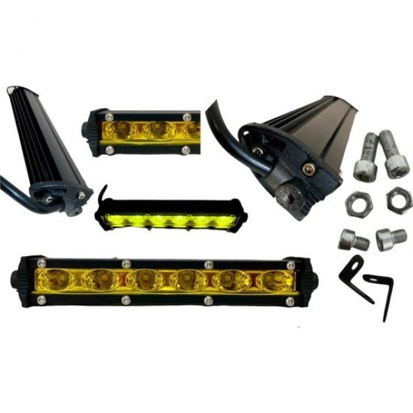Off Road Sarı 6 Led Bar Düz 18 cm Projektör Led Lambası - 2
