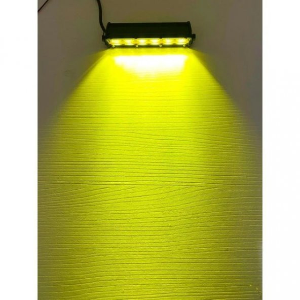 Off Road Sarı 6 Led Bar Düz 18 cm Projektör Led Lambası - 5