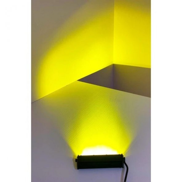 Off Road Sarı 6 Led Bar Düz 18 cm Projektör Led Lambası - 6