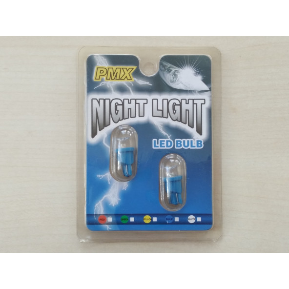 T10 DİPSİZ LED AMPUL (İTHAL) MAVİ 12V (2ADET FİYATI) T10 PARK, SİNYAL, PLAKA, GERİ VİTES AMPULU - 5