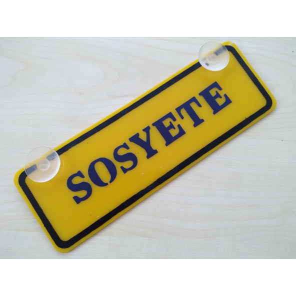 DEKOR SARI PLAKA - SOSYETE (22x7,5cm) vantuzlu Pleksi (Dekor Levha) DEKOR PLAKA - 1