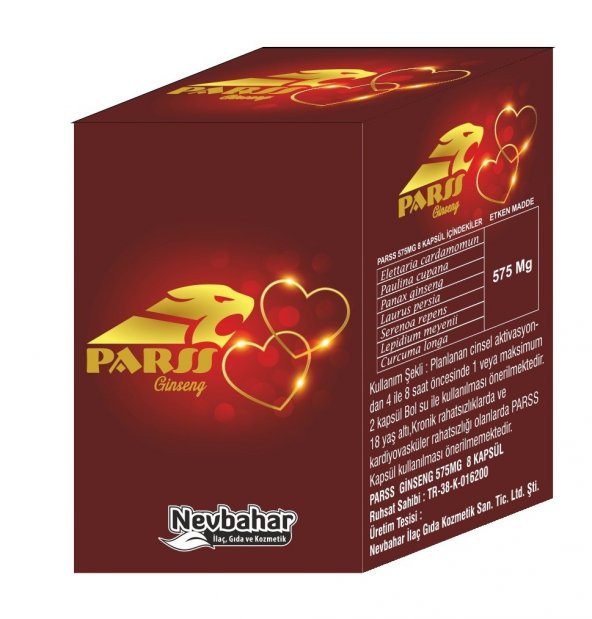 Parss Ginseng Bitkisel 575 mg 8 kapsül